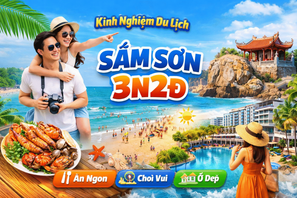 Kinh nghiệm du lịch Sầm Sơn 3 ngày 2 đêm từ A–Z (Ăn gì – Chơi gì – Ở đâu đẹp nhất 2026)