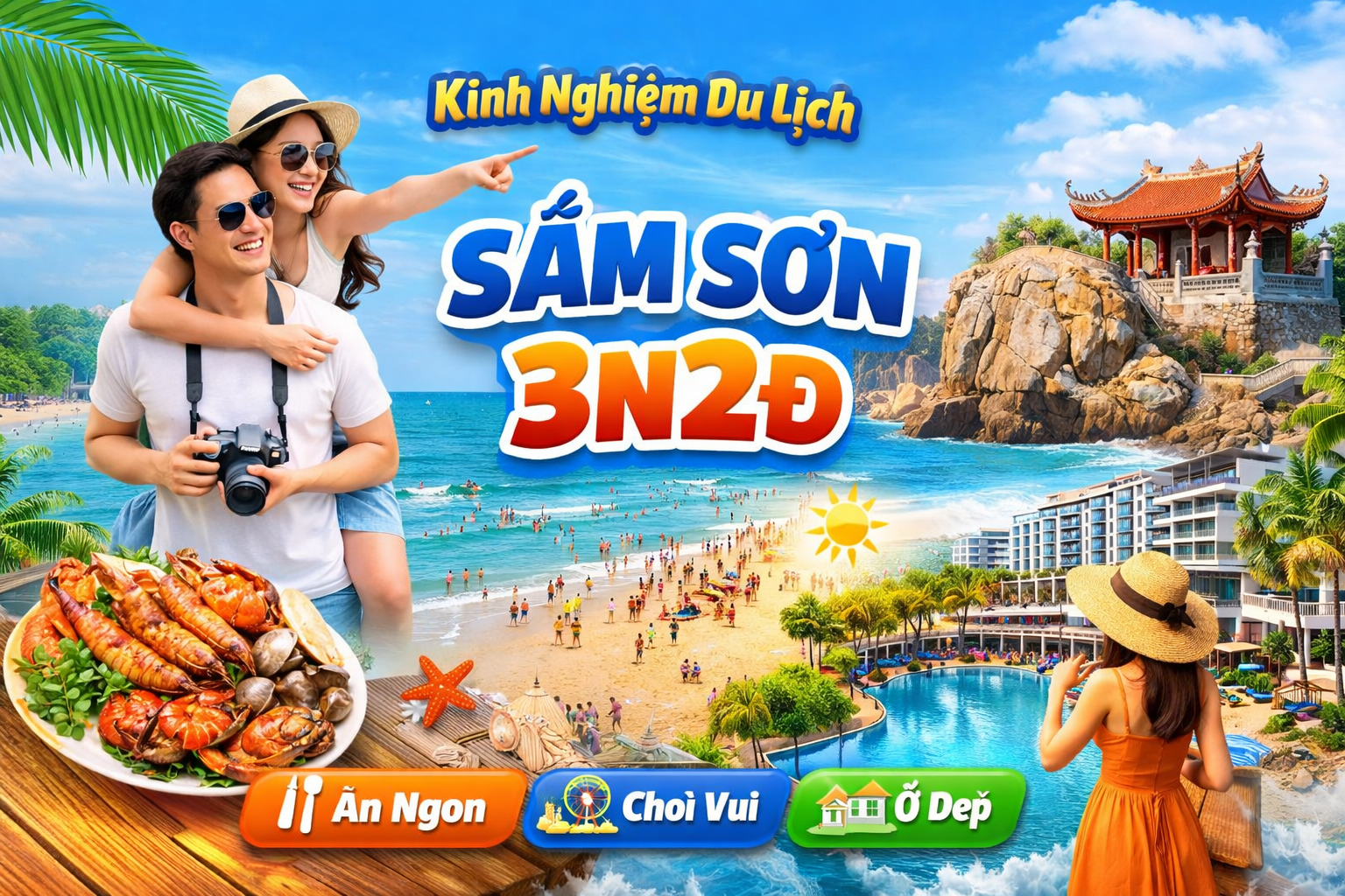 Kinh nghiệm du lịch Sầm Sơn 3 ngày 2 đêm từ A–Z (Ăn gì – Chơi gì – Ở đâu đẹp nhất 2026)